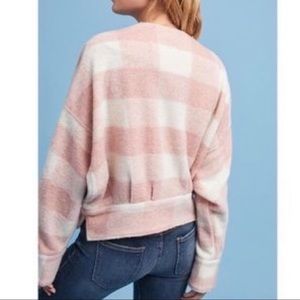 Anthropologie Buffalo Plaid Cropped Wool Jacket